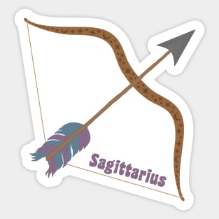 Sagittarius Bow and Arrow Zodiac Star Sign Sticker